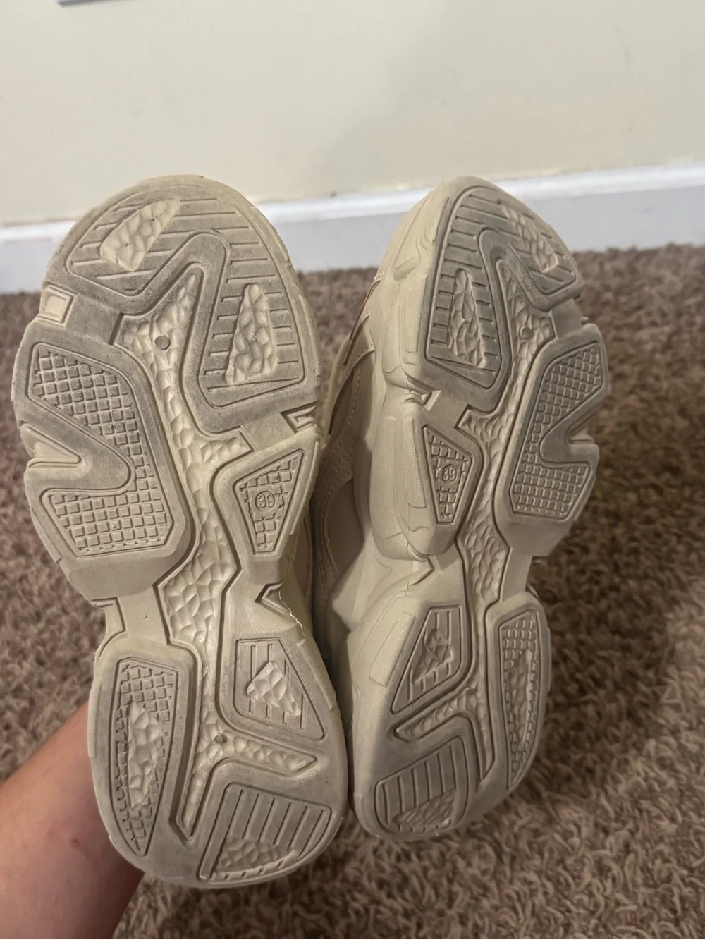 Kids Neutral Tan Athletic Sneakers